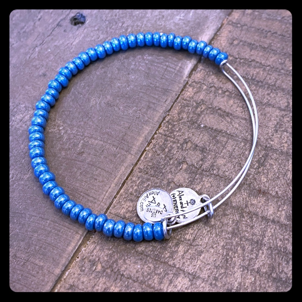 Alex and Ani Blue Bead Bracelet